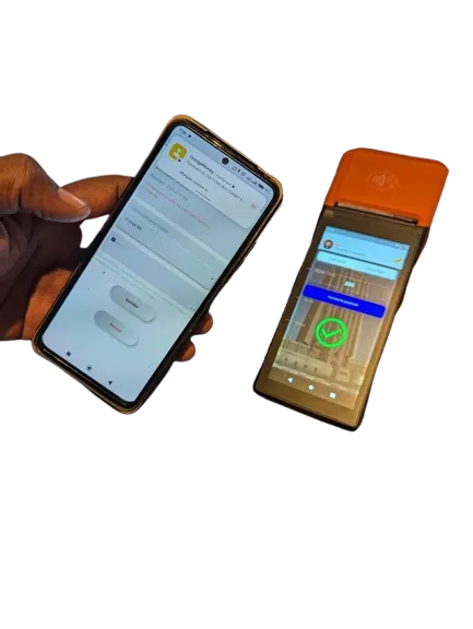 Paiement validé sur le téléphone du client et confirmé sur le TPE